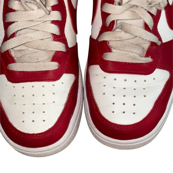 Nike Court Borough Mid 2 Sneakers-Red/White-Size 5.5Y-GUC - Picture 3 of 11